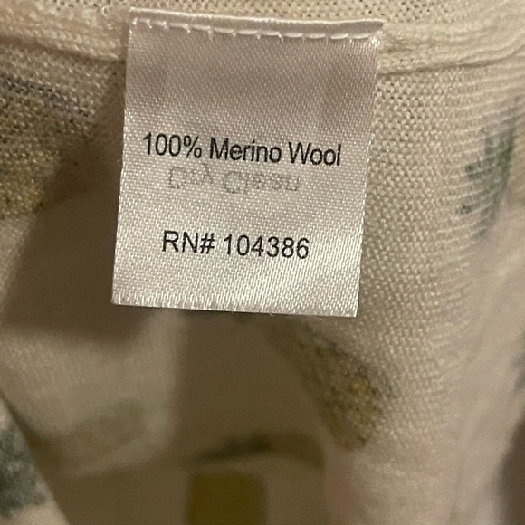 Garnet Hill Pineapple Pattern Sweater - Cream - Picture 4 of 5